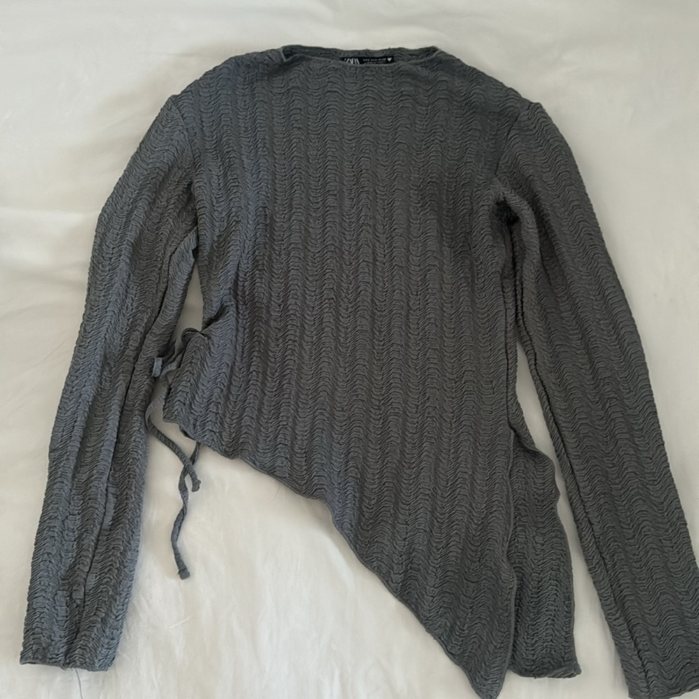 Zara Grey Long Sleeve Top